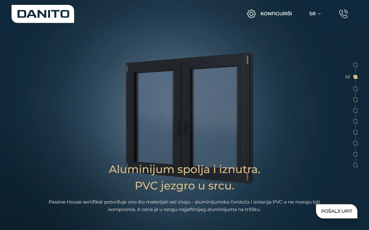 The window opening as the page scrolls