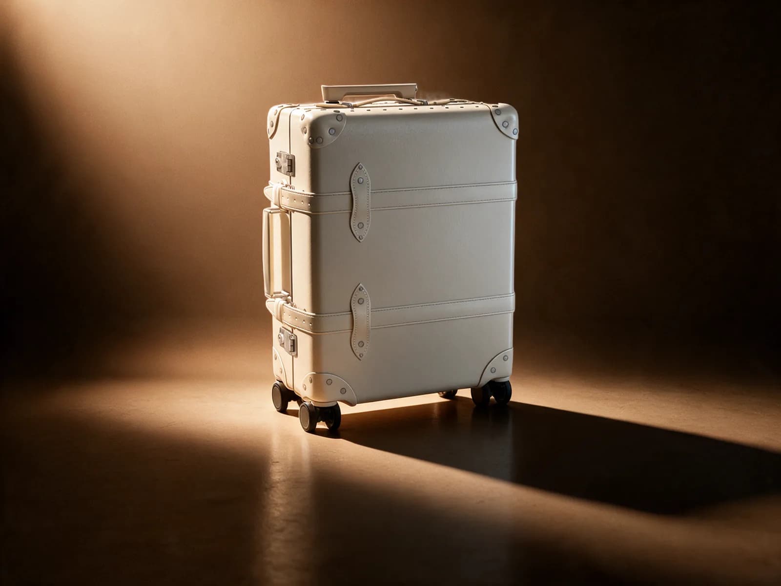 The Globe-Trotter custom luggage configurator with an ivory carry-on